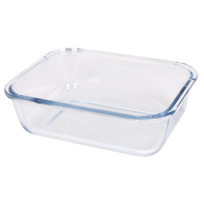 B&Q -  Rectangular Glass Cake Dish22Cm X 16.5Cm