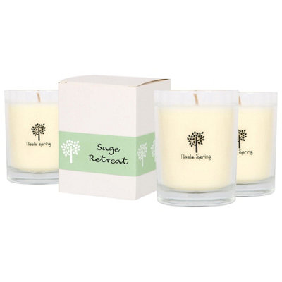 Nicola Spring Soy Wax Scented Candles - 160G - Sage Retreat - Pack Of 3