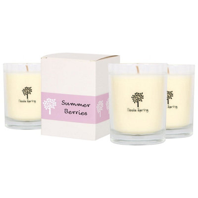Nicola Spring Soy Wax Scented Candles - 160G - Summer Berries - Pack Of 3