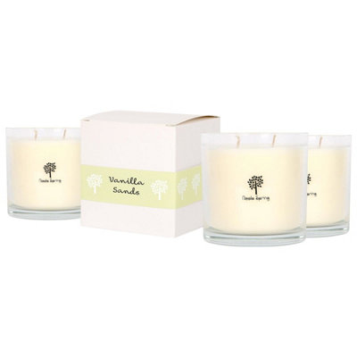 Nicola Spring Soy Wax Scented Candles - Vanilla Sands - Pack Of 3 400G