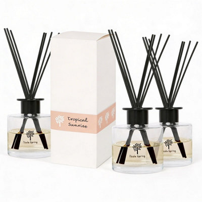 Nicola Spring Glass Reed Diffusers - Tropical Sunrise - Pack Of 3 200Ml