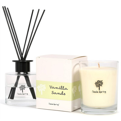 Nicola Spring Soy Wax Scented Candle & Diffuser Set - Vanilla Sands 160G
