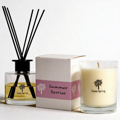 Nicola Spring Soy Wax Scented Candle & Diffuser Set - 160G - Summer Berries