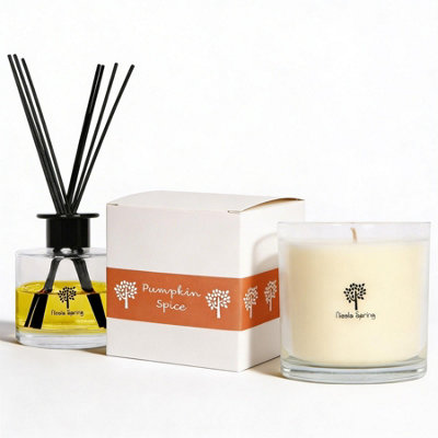 Nicola Spring Pumpkin Spice Scented Soy Wax Candle & Diffuser Set - 160g - Image 4