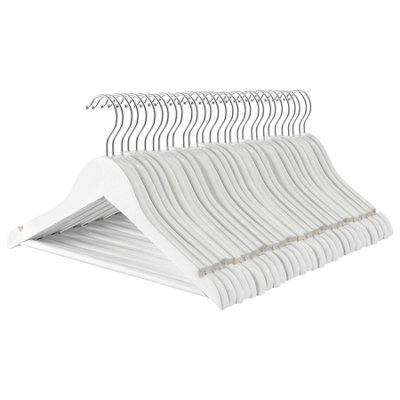 Harbour Housewares 30X Strong White Children's Coat Hangers With 360 Degree Rotatory HookClothes Hangers With Notches & Bar from B&Q