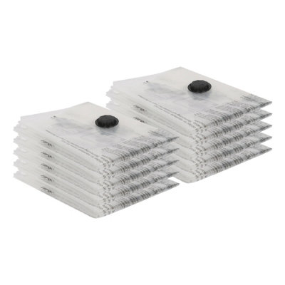 Harbour Housewares 10X Vacuum Storage BagsM (50 X 70Cm)Reusable Clothes Suction Space Saver Organiser Zip Lock Luggage Bag