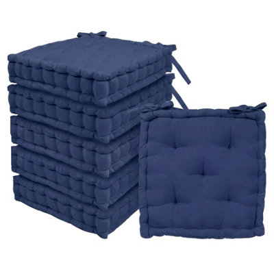 B&Q -  Deluxe Square Seat Pads40 X 40CmNavyPack Of 6