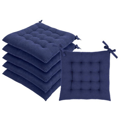 B&Q -  Square Seat Pads40 X 40CmNavyPack Of 6