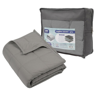 Harbour Housewares Grey Weighted Blanket With Storage Bag - 125 X - 4Kg 150Cm