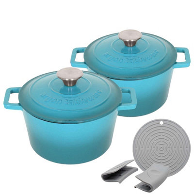 Argon Tableware - Round Cast Iron Casserole Dishes - Image 4