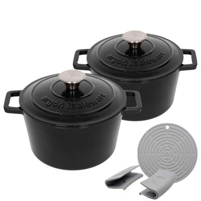 Argon Tableware - Round Cast Iron Casserole Dishes - Image 4
