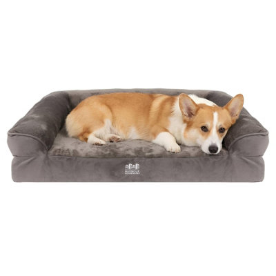 Harbour Housewares Deluxe Waterproof Dog BedSmallGrey