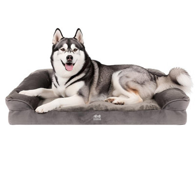 B&Q -  Waterproof Dog BedLarge Orthopaedic Egg Crate Foam Mattress Washable Joint Support Non-Slip Pet Bed