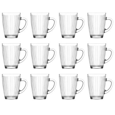 Lav Hestia Glass Mugs300MlPack Of 12 from B&Q