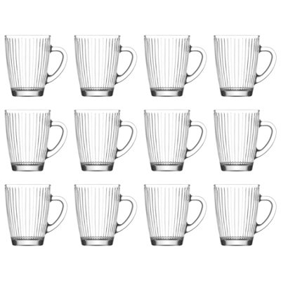 Lav Hestia Glass Mugs400MlPack Of 12 from B&Q