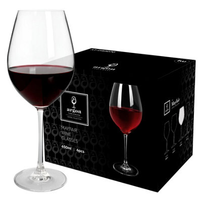B&Q -  Mayfair Crystal Red Wine Glasses650MlPack Of 24