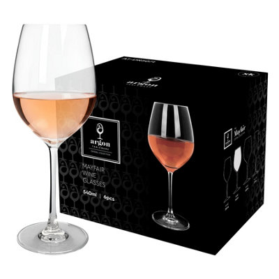 Argon Tableware Mayfair Crystal Rosé Wine Glasses540MlPack Of 24 from B&Q