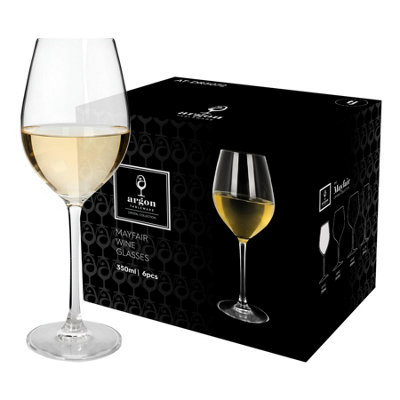 Argon Tableware Mayfair Crystal White Wine Glasses350MlPack Of 24 from B&Q