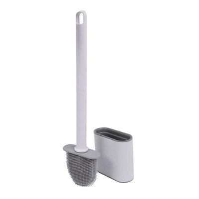 Harbour Housewares Toilet Brush and Holder - White - Image 5