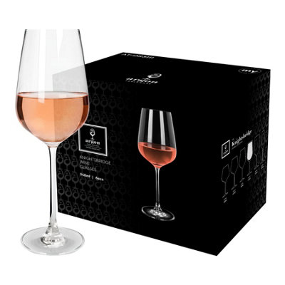 Argon Tableware Knightsbridge Crystal Rosé Wine Glasses540MlPack Of 24 from B&Q