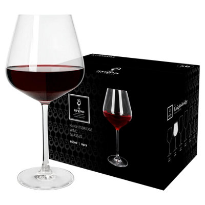 Argon Tableware Knightsbridge Crystal Red Wine Glasses650MlPack Of 24 from B&Q