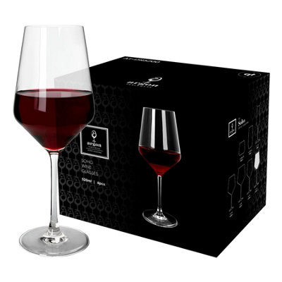 Argon Tableware Soho Crystal Red Wine Glasses520MlPack Of 24 from B&Q