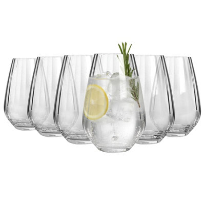Argon Tableware Kensington Optic Crystal Highball Glasses620MlPack Of 6