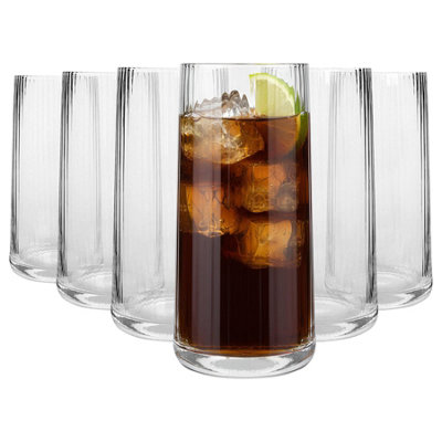 Argon Tableware Chelsea Optic Crystal Highball Glasses550MlPack Of 6