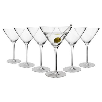 B&Q -  Hoxton Crystal Martini Glasses260MlPack Of 6