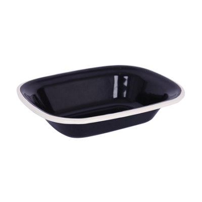 Argon Tableware Black Enamel Pie Dish18 X 13.5CmWhite from B&Q