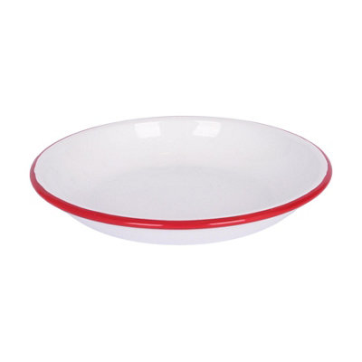 Argon Tableware White Enamel Pasta Bowl20CmRed from B&Q