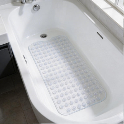 Harbour Housewares Non-Slip Bath Mat 100 x 40cm - Clear PVC, Anti-Slip Shower Mat, Tub Mat, Bathroom Rug, BPA-Free, Antibacterial, Quick-Dry, Safety Mat, Suction Grip - Image 6