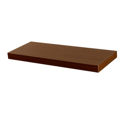 Harbour Housewares 60Cm Floating Wall ShelfWalnutPhoto Gallery Bookshelf Wall Shelves For Storage & Display from B&Q