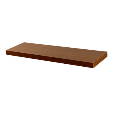 Harbour Housewares 80Cm Floating Wall ShelfWalnutPhoto Gallery Bookshelf Wall Shelves For Storage & Display from B&Q