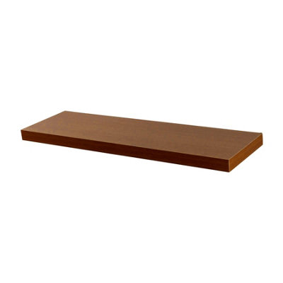 Harbour Housewares 100Cm Floating Wall ShelfWalnutPhoto Gallery Bookshelf Wall Shelves For Storage & Display from B&Q