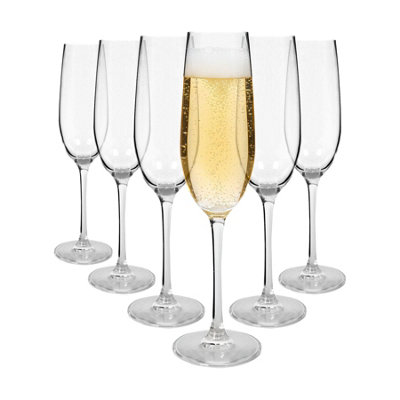Argon Tableware 210Ml Mayfair Crystal Champagne Flutes - Pack Of 6 - Image 7