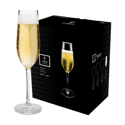 B&Q -  Mayfair Crystal Champagne Flutes210MlPack Of 24