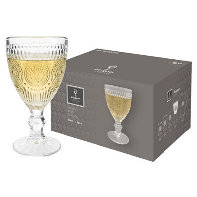 Argon Tableware Amore Ribbed Wine Glasses310MlPack Of 24 from B&Q