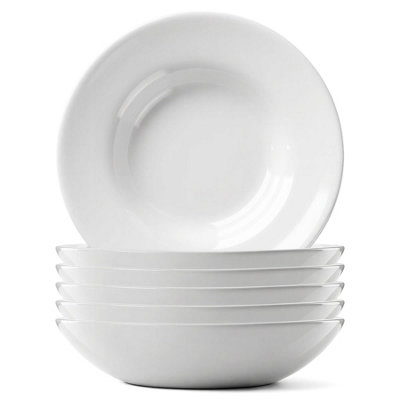 Argon Tableware Unisex White Round Opalware Pasta Bowls - 20Cm - Pack Of 6 In - Image 5