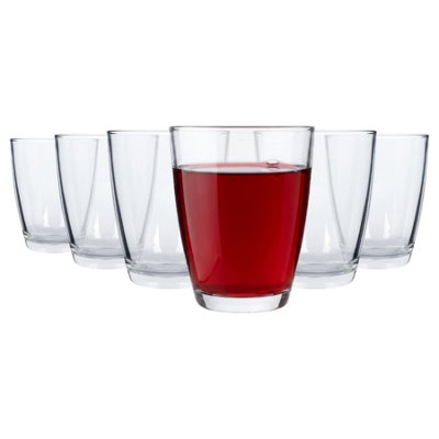 Argon Tableware Conical Glass Tumblers 380ml Set of 6 Clear Drinking Glasses for Water Juice and Cocktails - Image 5