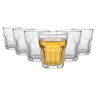 Argon Tableware Panelled Shot Glasses 55ml Set of 6 Clear Soda Lime Glass Tumblers - Image 5