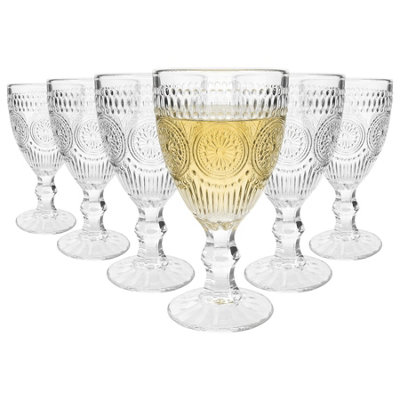 Argon Tableware Amore Ribbed Wine Glasses310MlPack Of 6 from B&Q