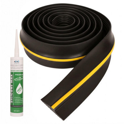 Harbour Housewares Black Universal Garage Door Seal Strip - 10Ft / 3.05M - Image 3