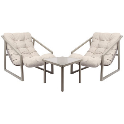 B&Q -  3 Piece Padded Patio Bistro SetBeige
