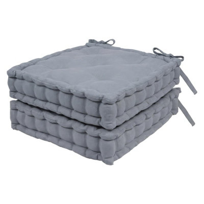 B&Q -  Deluxe Square Seat Pads40 X 40CmGreyPack Of 2