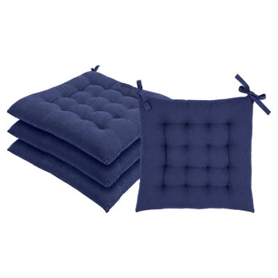 B&Q -  Square Seat Pads40 X 40CmNavyPack Of 4