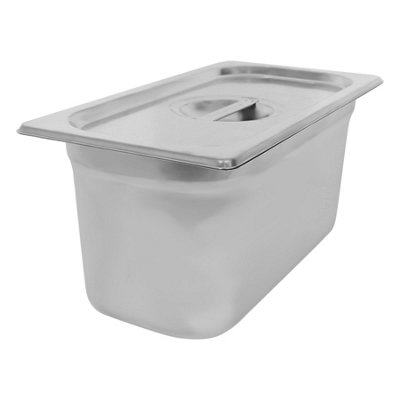 Argon Tableware Stainless Steel Gastronorm Container With Lid 1/3 5.5L - Silver - Image 5