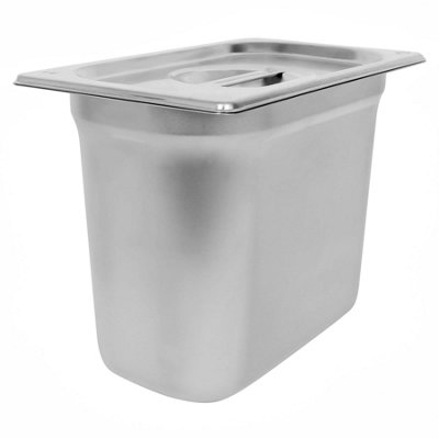 B&Q -  Stainless Steel Gastronorm Container With Lid1/4 200mm5.25L