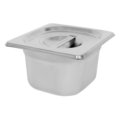 B&Q -  Stainless Steel Gastronorm Container With Lid1/6 100mm1.5L