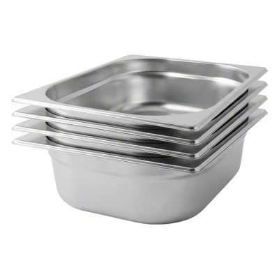 Argon Tableware Stainless Steel Gastronorm Containers 1/2 5.5L - Silver - Image 5